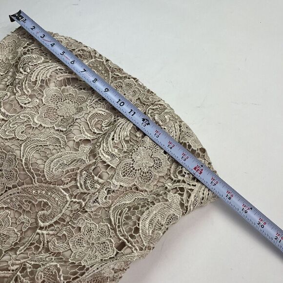 Cache vintage Dress 12 Lace Strapless Glam Party Cocktail Wedding Holiday - Picture 5 of 14